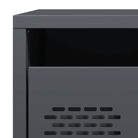 vidaXL Bedside Cabinet Anthracite 35x39x43.5 cm Steel