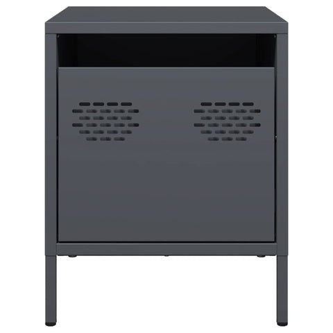 vidaXL Bedside Cabinets 2 pcs Anthracite 35x39x43.5 cm Steel