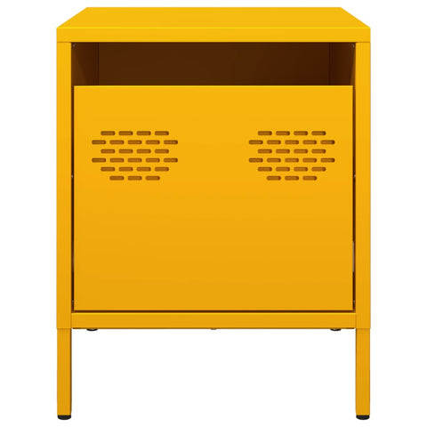vidaXL Bedside Cabinets 2 pcs Mustard Yellow 35x39x43.5 cm Steel
