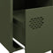 vidaXL Bedside Cabinet Olive Green 35x39x43.5 cm Steel