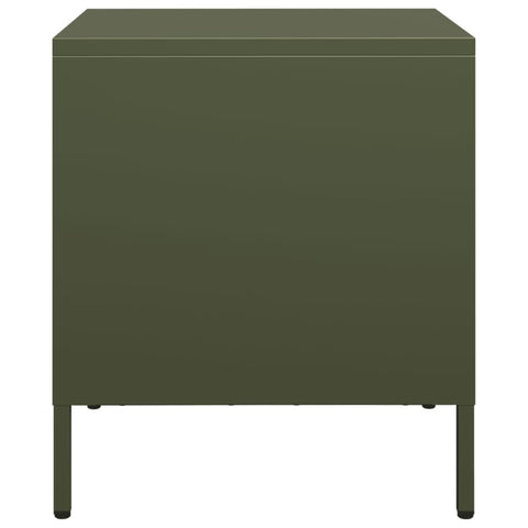 vidaXL Bedside Cabinets 2 pcs Olive Green 35x39x43.5 cm Steel