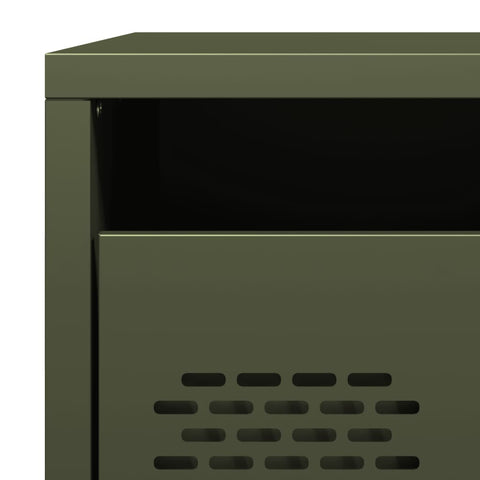 vidaXL Bedside Cabinets 2 pcs Olive Green 35x39x43.5 cm Steel