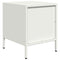 vidaXL Bedside Cabinet White 35x39x43.5 cm Steel