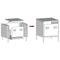 vidaXL Bedside Cabinet White 35x39x43.5 cm Steel