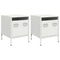 vidaXL Bedside Cabinets 2 pcs White 35x39x43.5 cm Steel