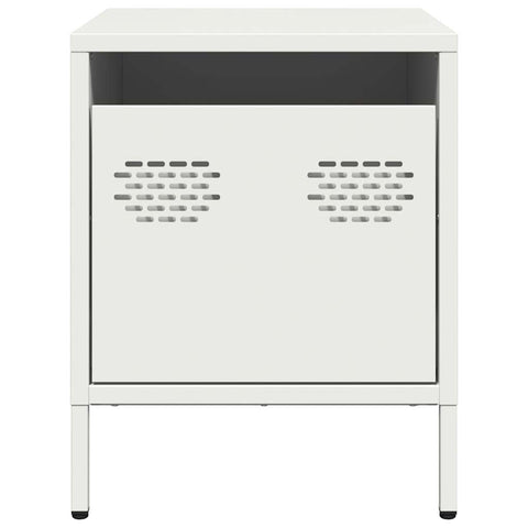 vidaXL Bedside Cabinets 2 pcs White 35x39x43.5 cm Steel