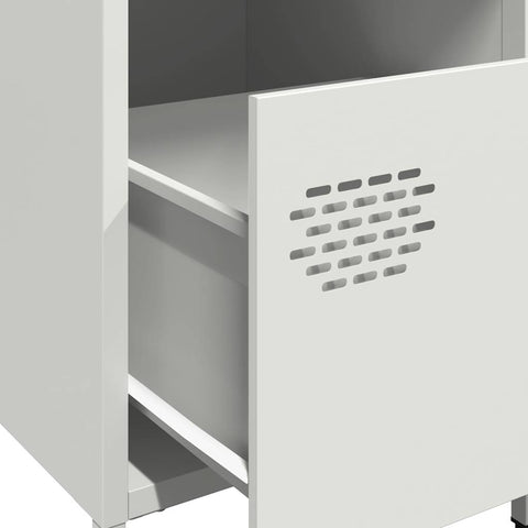 vidaXL Bedside Cabinets 2 pcs White 35x39x43.5 cm Steel
