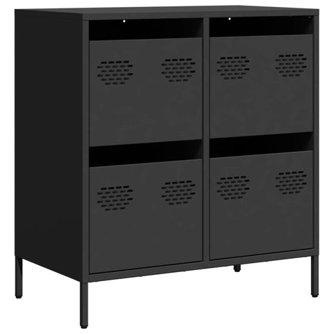 vidaXL Sideboard Black 68x39x73.5 cm Cold-rolled Steel