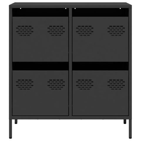 vidaXL Sideboard Black 68x39x73.5 cm Cold-rolled Steel