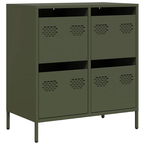 vidaXL Sideboard Olive Green 68x39x73.5 cm Cold-rolled Steel
