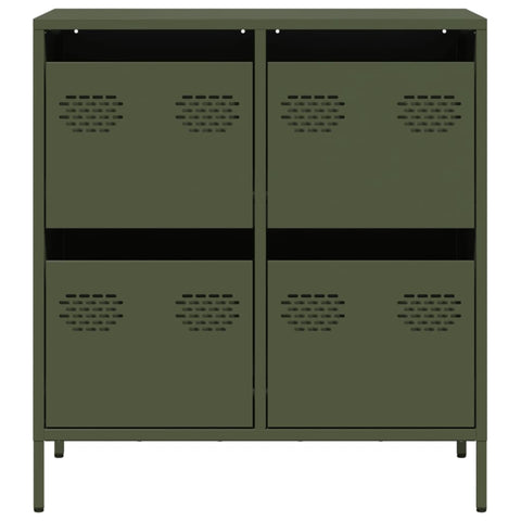 vidaXL Sideboard Olive Green 68x39x73.5 cm Cold-rolled Steel