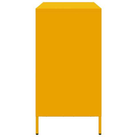 vidaXL Sideboard Mustard Yellow 101.5x39x73.5 cm Cold-rolled Steel