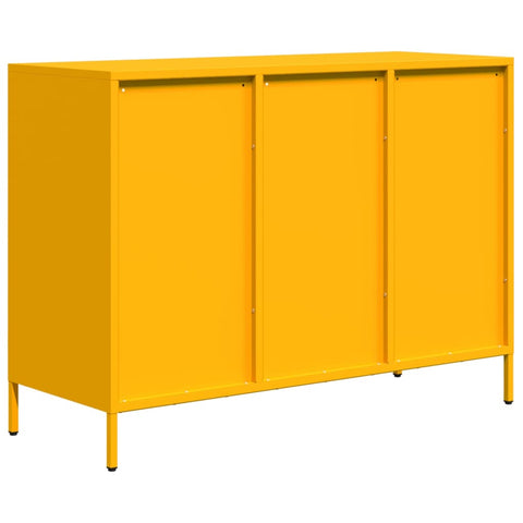 vidaXL Sideboard Mustard Yellow 101.5x39x73.5 cm Cold-rolled Steel