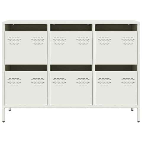 vidaXL Sideboard White 101.5x39x73.5 cm Cold-rolled Steel