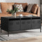 vidaXL Coffee Table Black 101.5x50x43.5 cm Cold-rolled Steel