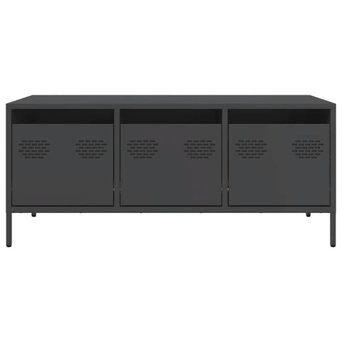 vidaXL Coffee Table Black 101.5x50x43.5 cm Cold-rolled Steel