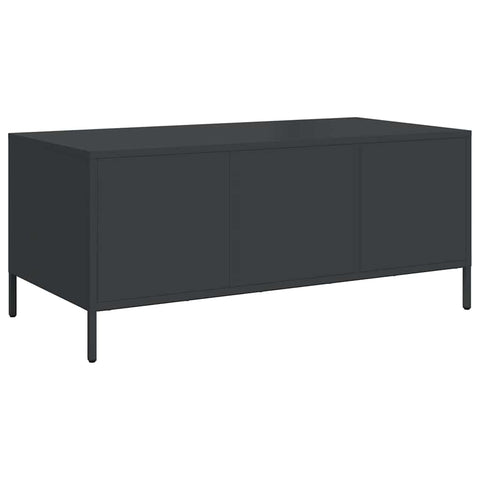 vidaXL Coffee Table Black 101.5x50x43.5 cm Cold-rolled Steel