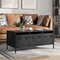 vidaXL Coffee Table Black 101.5x50x43.5 cm Cold-rolled Steel