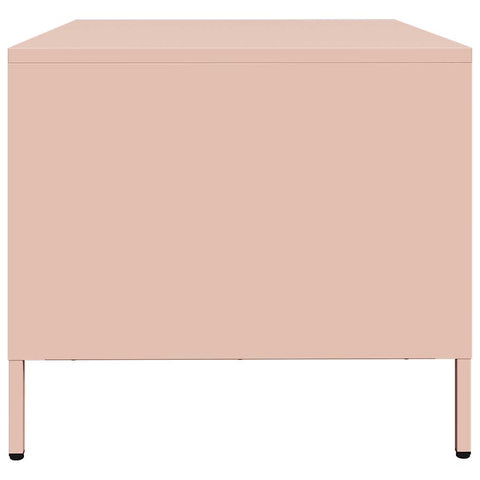 vidaXL Coffee Table Pink 101.5x50x43.5 cm Cold-rolled Steel