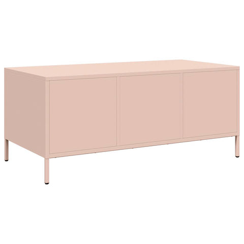 vidaXL Coffee Table Pink 101.5x50x43.5 cm Cold-rolled Steel