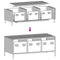 vidaXL Coffee Table Pink 101.5x50x43.5 cm Cold-rolled Steel
