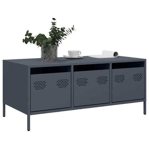 vidaXL Coffee Table Anthracite 101.5x50x43.5 cm Cold-rolled Steel