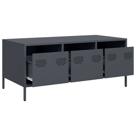 vidaXL Coffee Table Anthracite 101.5x50x43.5 cm Cold-rolled Steel