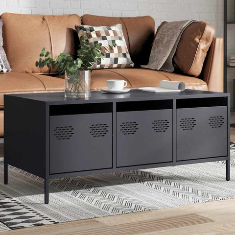 vidaXL Coffee Table Anthracite 101.5x50x43.5 cm Cold-rolled Steel