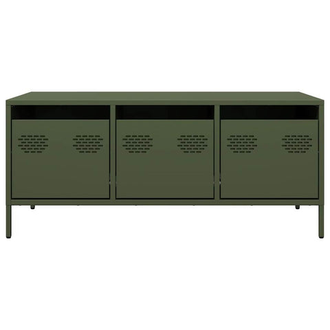 vidaXL Coffee Table Olive Green 101.5x50x43.5 cm Cold-rolled Steel
