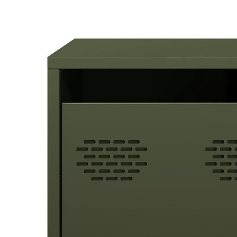 vidaXL Coffee Table Olive Green 101.5x50x43.5 cm Cold-rolled Steel