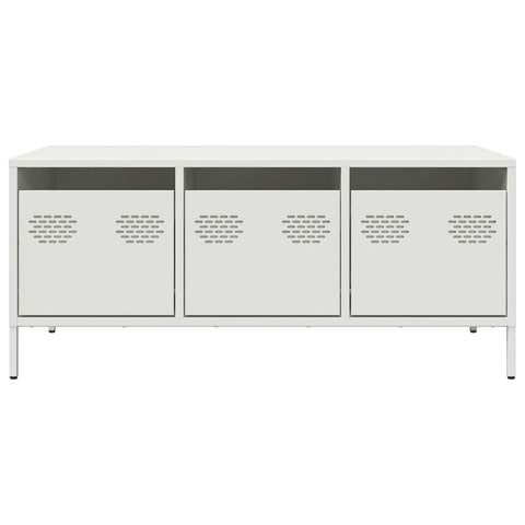 vidaXL Coffee Table White 101.5x50x43.5 cm Cold-rolled Steel