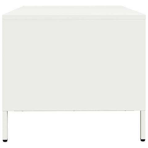 vidaXL Coffee Table White 101.5x50x43.5 cm Cold-rolled Steel
