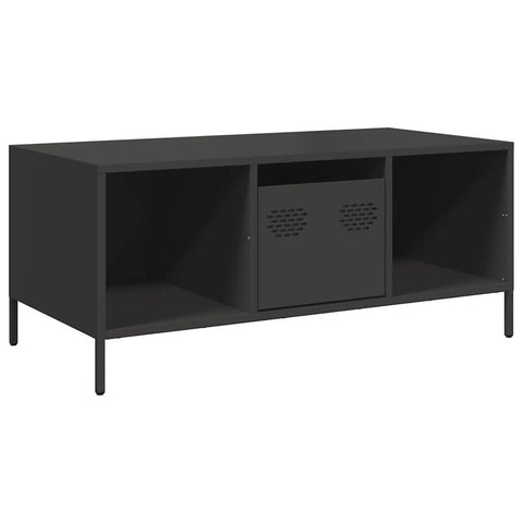 vidaXL Coffee Table Black 101.5x50x43.5 cm Cold-rolled Steel
