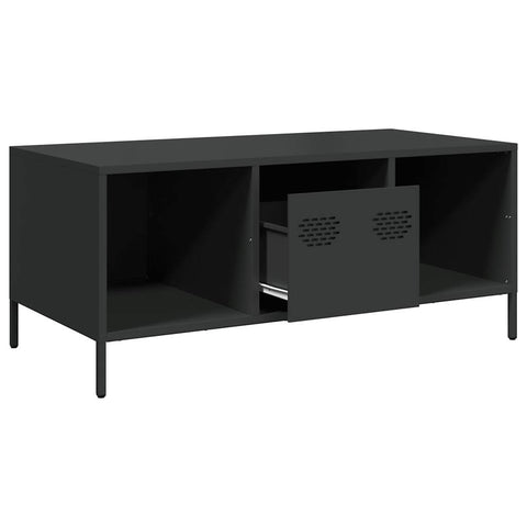 vidaXL Coffee Table Black 101.5x50x43.5 cm Cold-rolled Steel