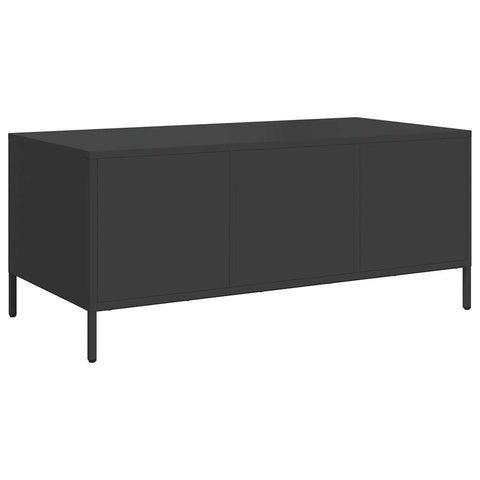 vidaXL Coffee Table Black 101.5x50x43.5 cm Cold-rolled Steel