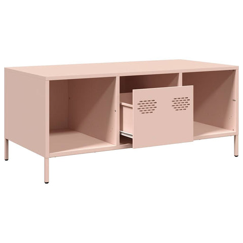 vidaXL Coffee Table Pink 101.5x50x43.5 cm Cold-rolled Steel