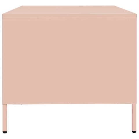 vidaXL Coffee Table Pink 101.5x50x43.5 cm Cold-rolled Steel