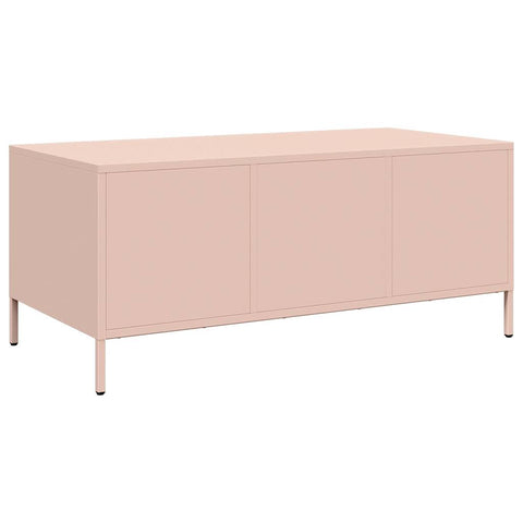 vidaXL Coffee Table Pink 101.5x50x43.5 cm Cold-rolled Steel