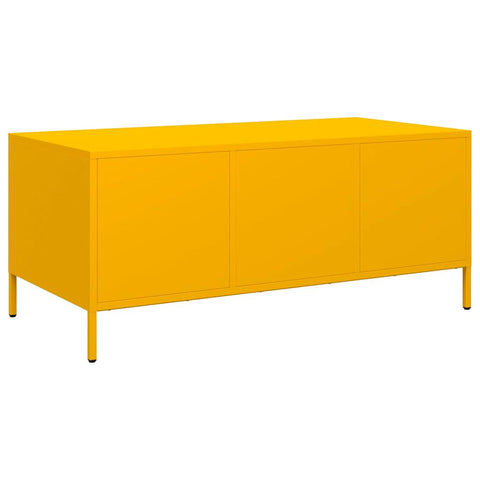 vidaXL Coffee Table Mustard Yellow 101.5x50x43.5 cm Cold-rolled Steel