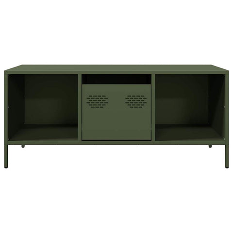 vidaXL Coffee Table Olive Green 101.5x50x43.5 cm Cold-rolled Steel