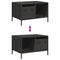 vidaXL Coffee Table Black 68.5x50x43.5 cm Cold-rolled Steel