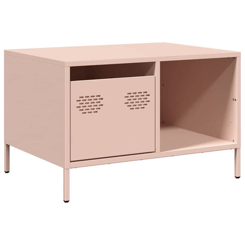 vidaXL Coffee Table Pink 68.5x50x43.5 cm Cold-rolled Steel
