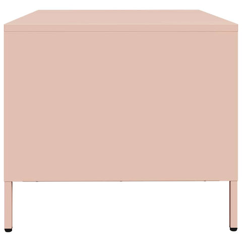 vidaXL Coffee Table Pink 68.5x50x43.5 cm Cold-rolled Steel