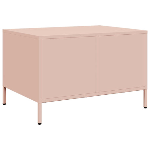 vidaXL Coffee Table Pink 68.5x50x43.5 cm Cold-rolled Steel