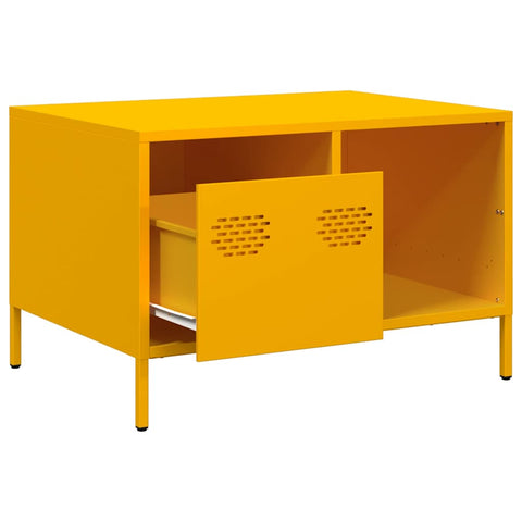 vidaXL Coffee Table Mustard Yellow 68.5x50x43.5 cm Cold-rolled Steel