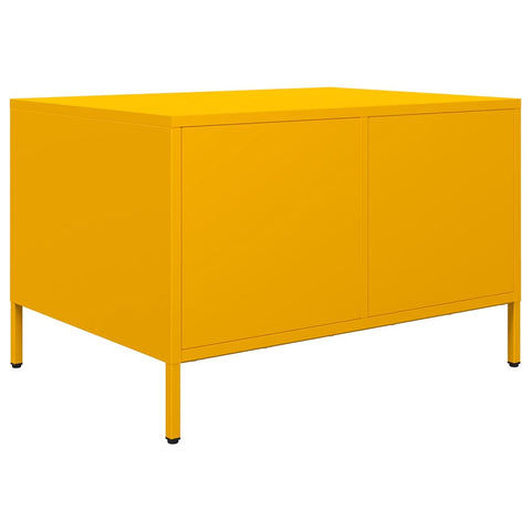 vidaXL Coffee Table Mustard Yellow 68.5x50x43.5 cm Cold-rolled Steel