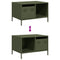 vidaXL Coffee Table Olive Green 68.5x50x43.5 cm Cold-rolled Steel