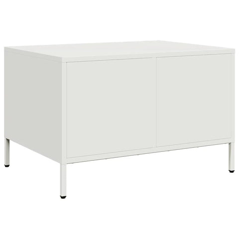 vidaXL Coffee Table White 68.5x50x43.5 cm Cold-rolled Steel