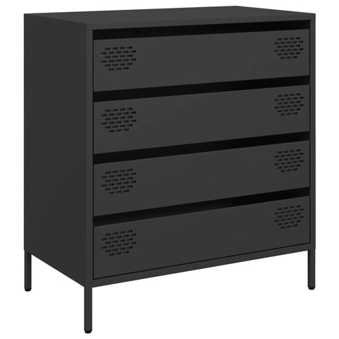 vidaXL Sideboard Black 68x39x73.5 cm Cold-rolled Steel