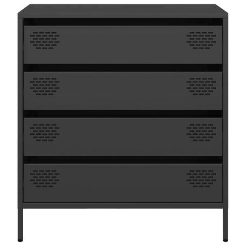 vidaXL Sideboard Black 68x39x73.5 cm Cold-rolled Steel